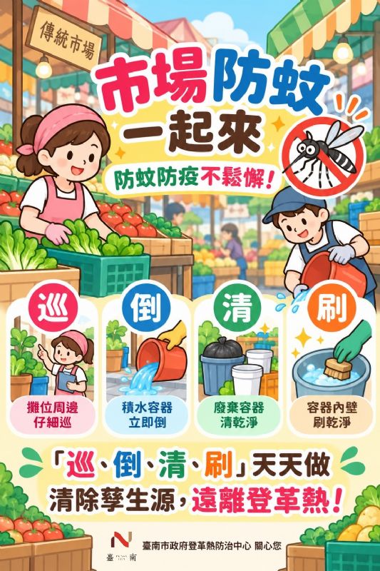市場防蚊衛教圖卡